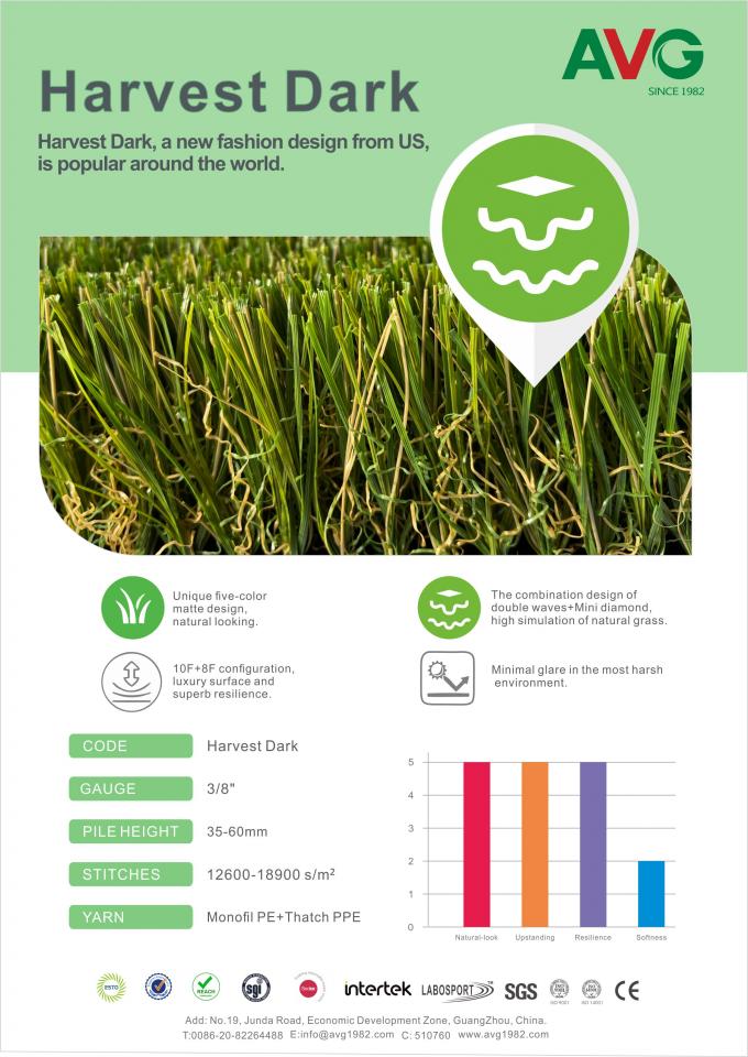 Eco Kunstmatig Synthetisch Gras voor Tuingebied 45mm Hoogte 0