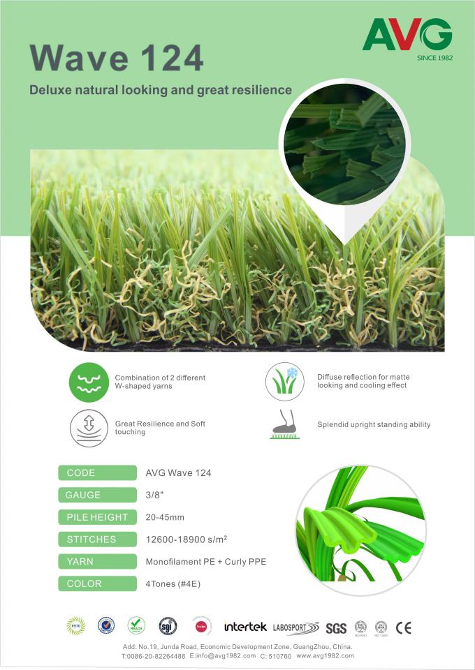 Modellerend Gras Kunstmatig Gras voor het Gras ECO die van het Tuinlandschap Rekupereerbare 100% steunt 0