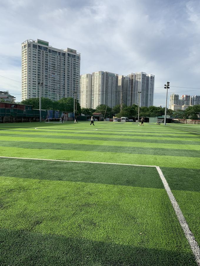 40mm van het de Voetbalgras van het Voetbalgras Infill of niet Opgevuld de Voetbal Kunstmatig Gras 0