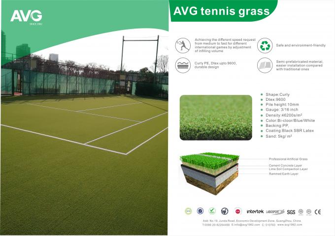 Het kunstmatige Valse synthetische Tapijt van het Grasgras voor Padel-Tennisbaan 1