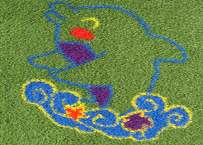 Fantastische Hoogte - dichtheids het Kunstmatige Gras Modelleren, Gekleurd Kunstmatig Graspe Materiaal 0